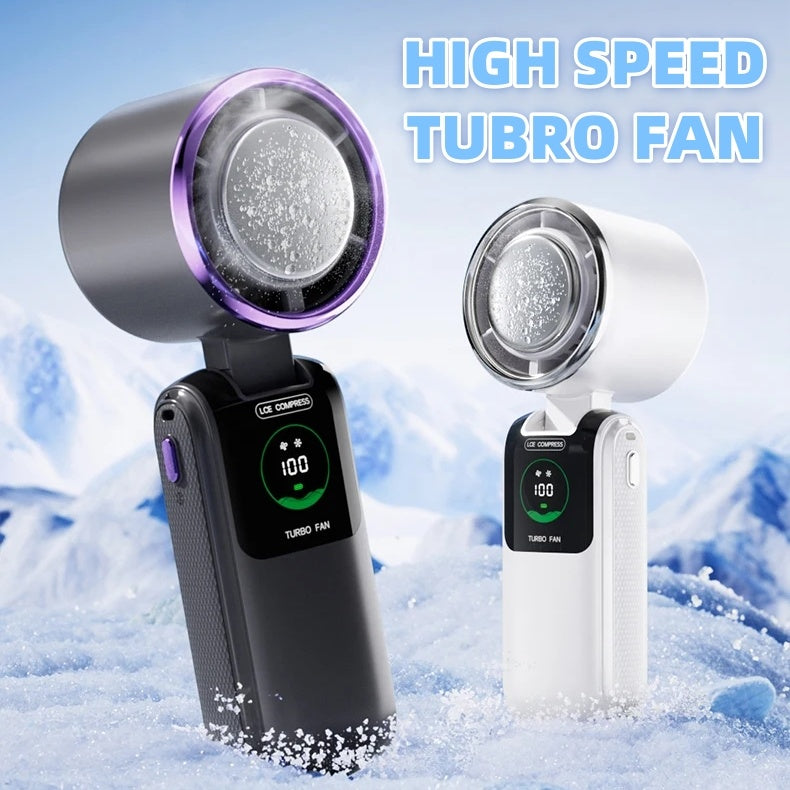 Ice Pack High-Speed Handheld Eletirc Fan