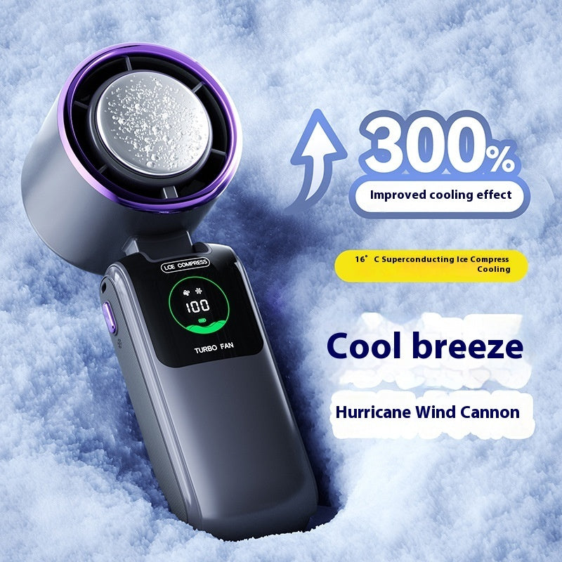 Ice Pack High-Speed Handheld Eletirc Fan